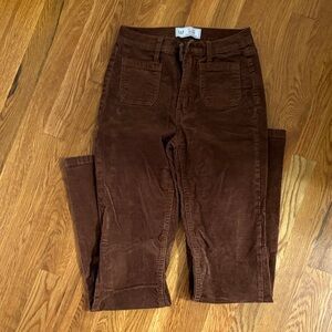 GAP High Rise Brown Corduroy Pants size 00